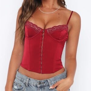White Fox NWT Pour It Up Bustier Wine